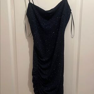 Windsor Black Sleeveless Cowl Neck Mini Dress